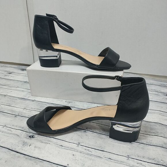 Bella Vita Woman's SZ 12W Black Fitz Lucite Block Heel . Condition is Pre-owned - Picture 2 of 8